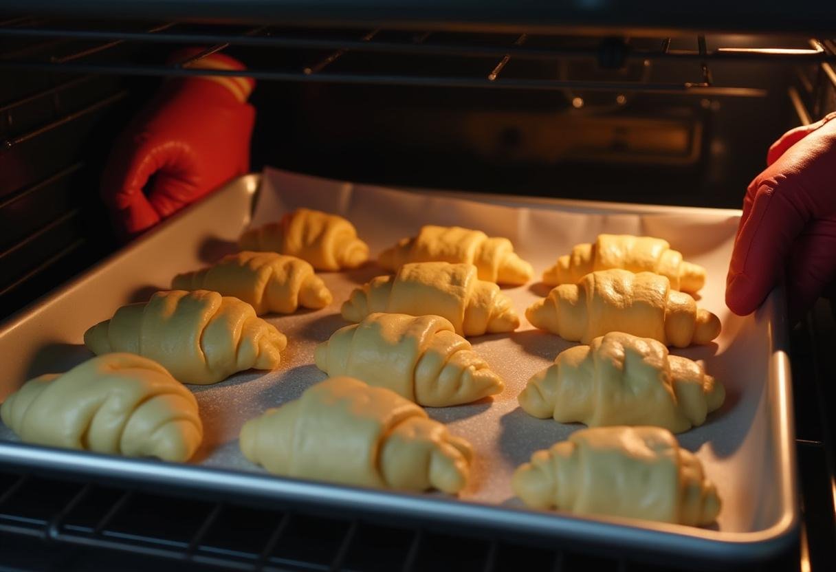 Platter of Bacon-Cheeseburger Crescents served with dipping sauces