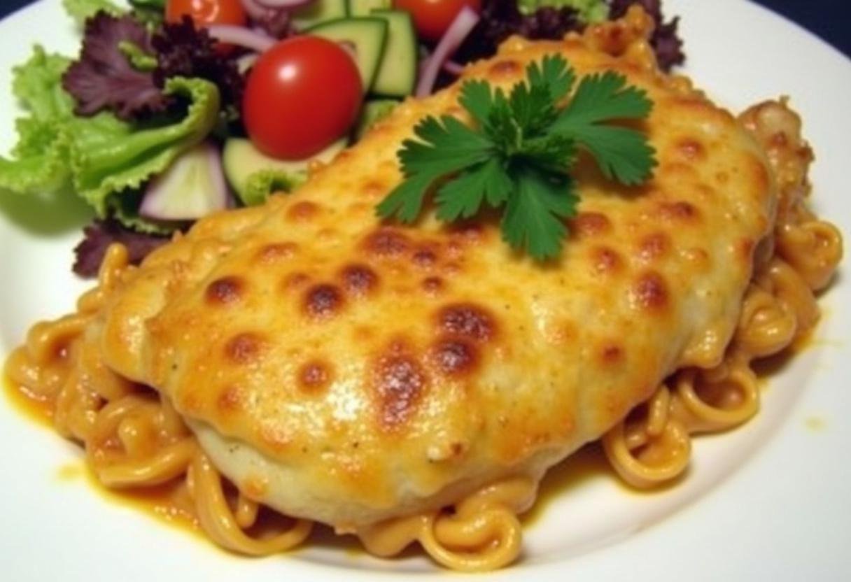 Delicious Chicken Tetrazzini served on a plate, perfect for a quick and easy meal.