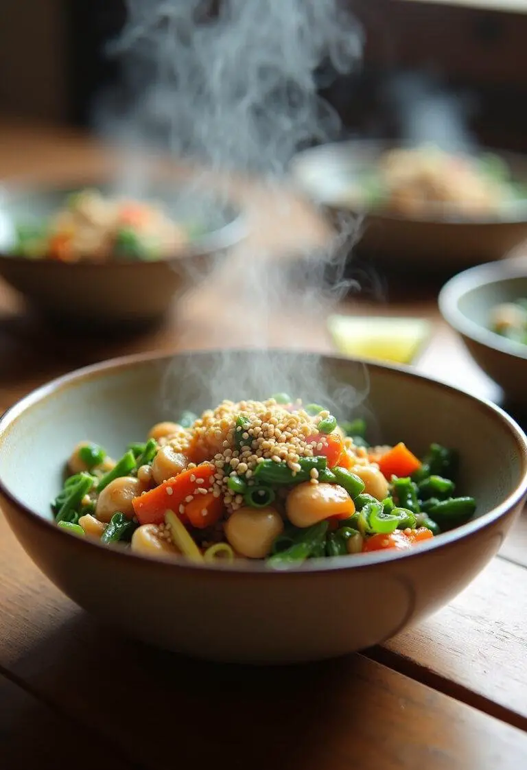 Finished Lean Protein & Greens Stir-Fry, a colorful and nutritious meal, perfect for healthy eating.