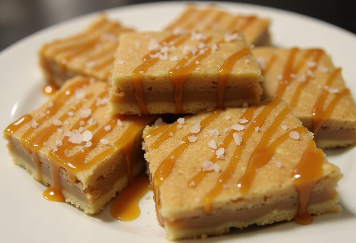 Finished Salted Caramel Apple Pie Bars, a delightful treat made with minimal ingredients.