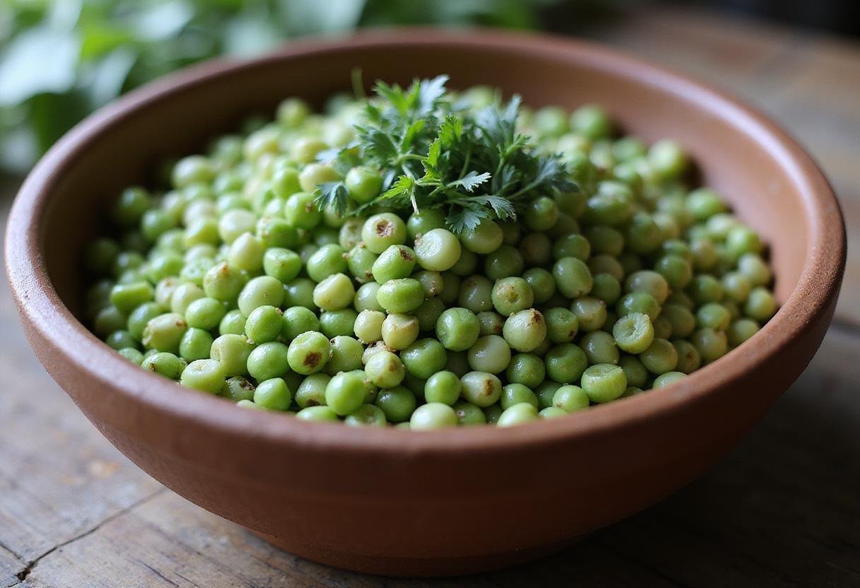 A stunning bowl of aromatic green onion seeds ready to be used in recipes, enhancing flavors and presentations.