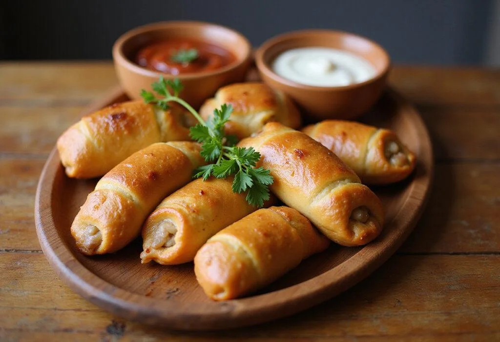 Deliciously baked Bob Evans sausage rolls served hot, perfect for any gathering or snack time.