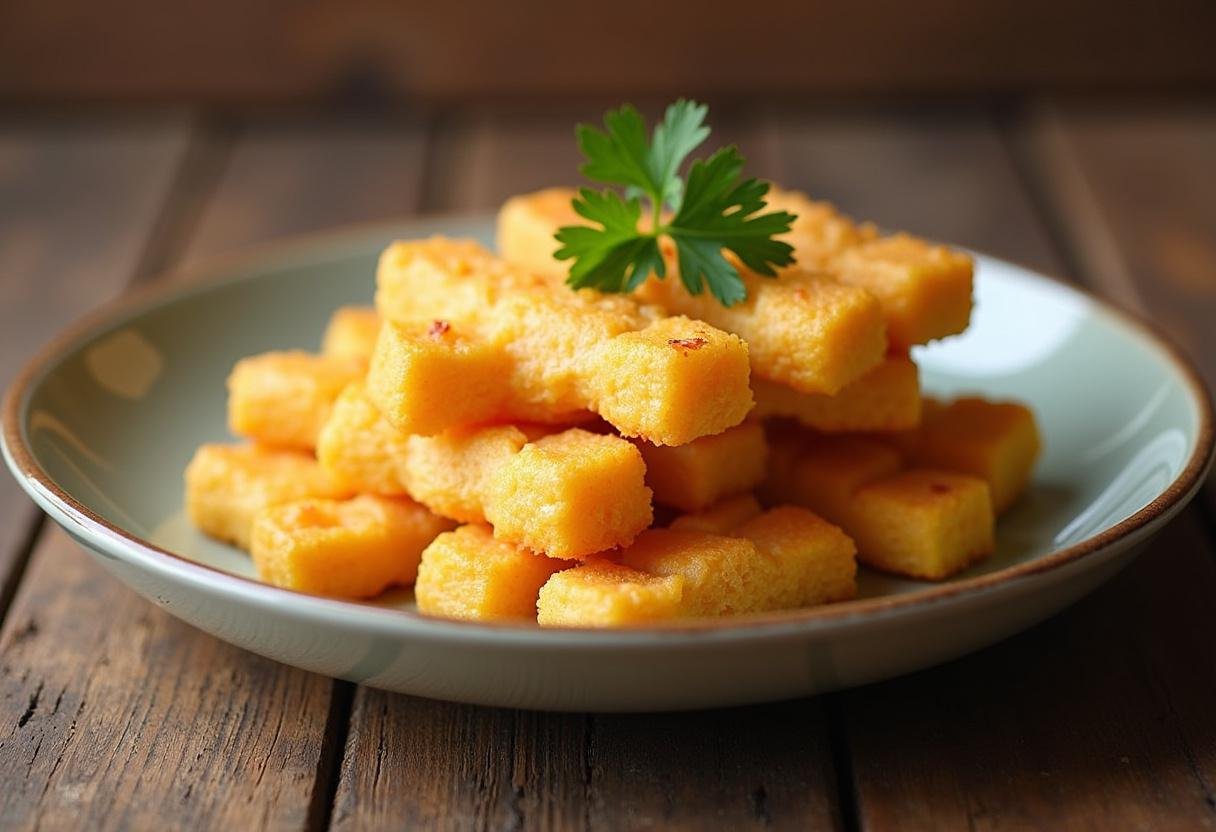Beautifully arranged cheese straws on a serving plate garnished with parsley, perfect for entertaining or a simple snack, showcasing an enticing cheese straws recipe.