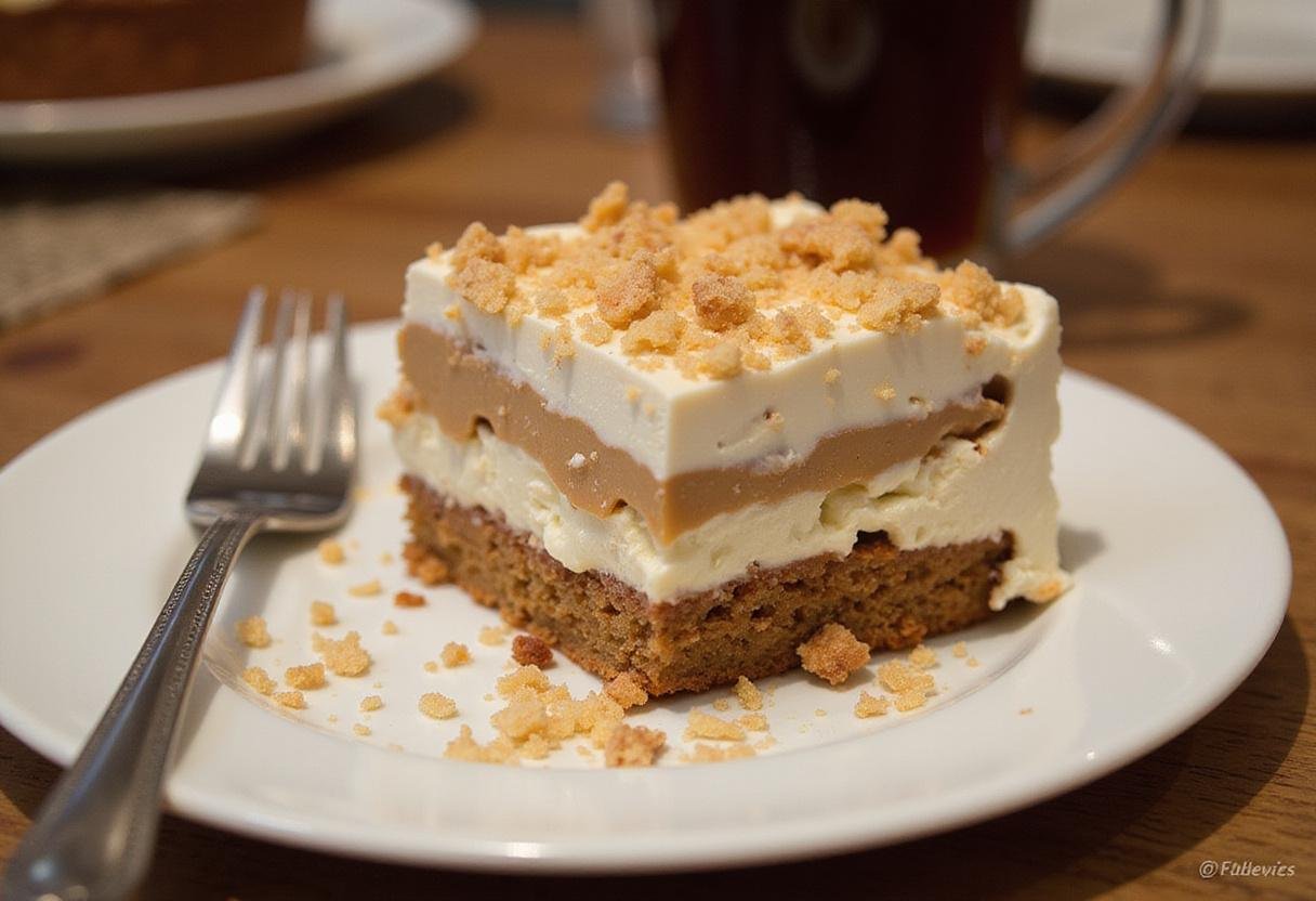A delicious slice of salt and straw ice cream cake served elegantly on a plate, perfect for dessert lovers.