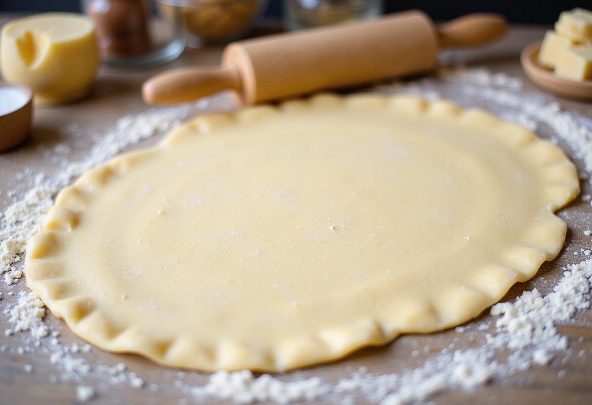 Prepare puff pastry sheets for baking French butter cookies in an elegant kitchen setting.