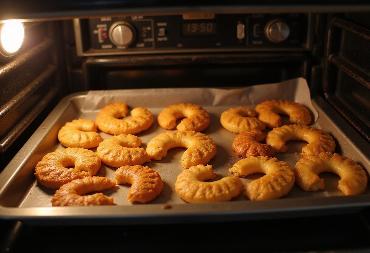 Baking tray with palmiers ready to bake in a warm kitchen, showcasing the anticipation of delicious French butter cookies.