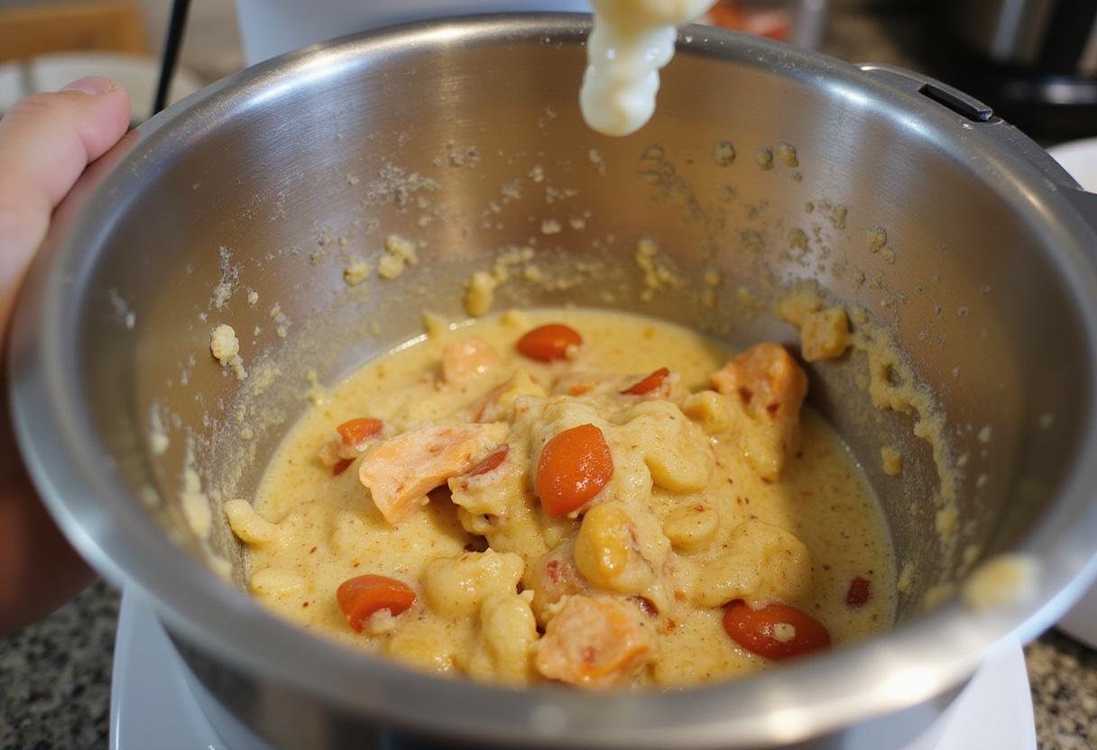 Experience the blending of fresh ingredients in the Thermomix, part of a free recipe collection for delicious meals.