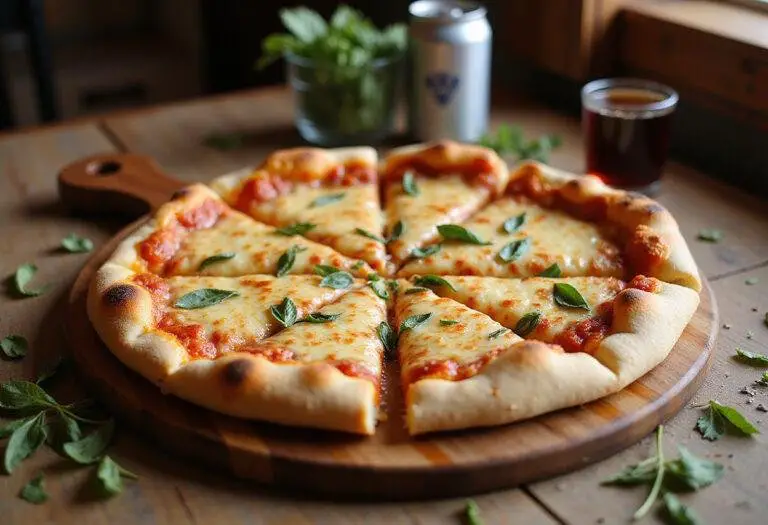 Delicious Havertown pizza served with bubbling cheese and golden crust, perfect for a meal.