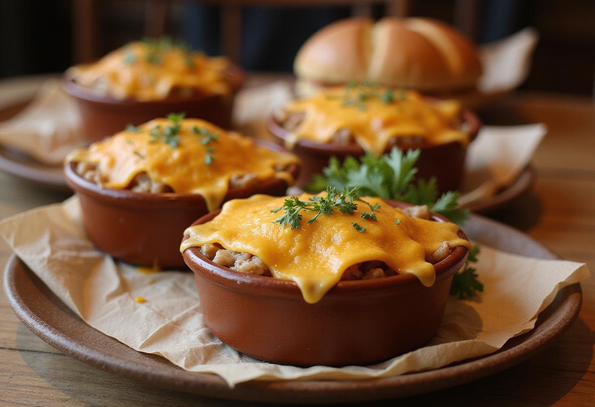 Delicious hearty frozen onion soup with melted cheese served in stylish bowls, perfect for a comforting meal alongside Costco French onion soup options.