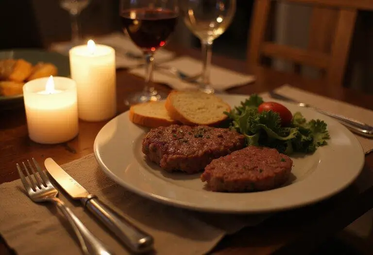 A complete meal featuring lean ground beef chuck served elegantly on a dining table for a delightful family dinner.