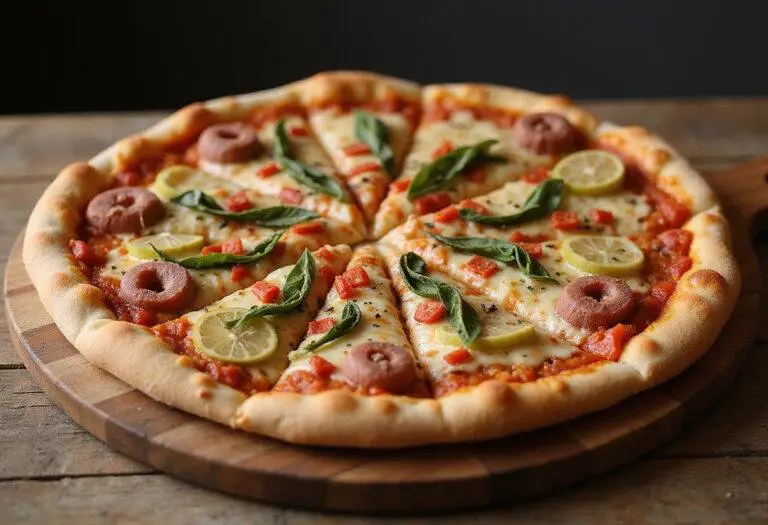 Enjoying a delicious slice of Tivoli pizza, featuring melted cheese and fresh toppings, perfect for a delightful meal.