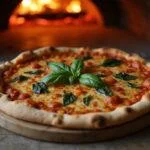 Final result of Vinny's pizza from the tasty menu, featuring a golden-brown crust and bubbling cheese, perfect for any pizza lover.