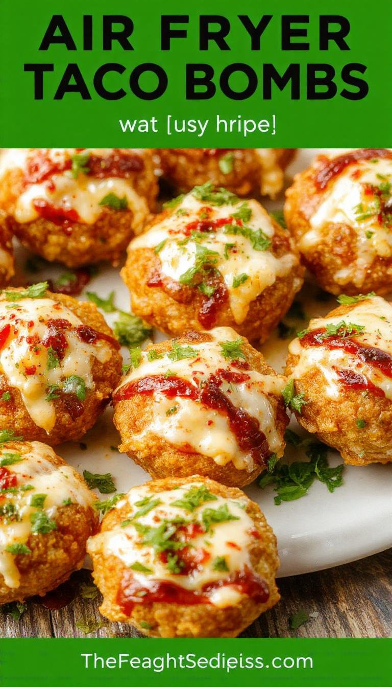 Golden-brown taco bombs with melted cheese spilling out, arranged neatly on a white plate garnished with fresh cilantro. The crispy exterior contrasts with the gooey filling, and the presentation highlights their bite-sized, snackable form.