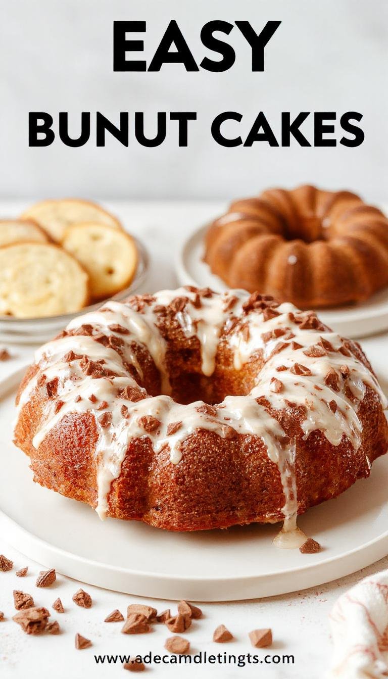 A beautifully baked bundt cake with a golden-brown crust, topped with a light dusting of powdered sugar. The cake sits on a decorative cake stand, showcasing intricate patterns from the bundt pan. The background features a softly blurred elegant table setting with floral accents, emphasizing the cake's classic yet sophisticated appearance.