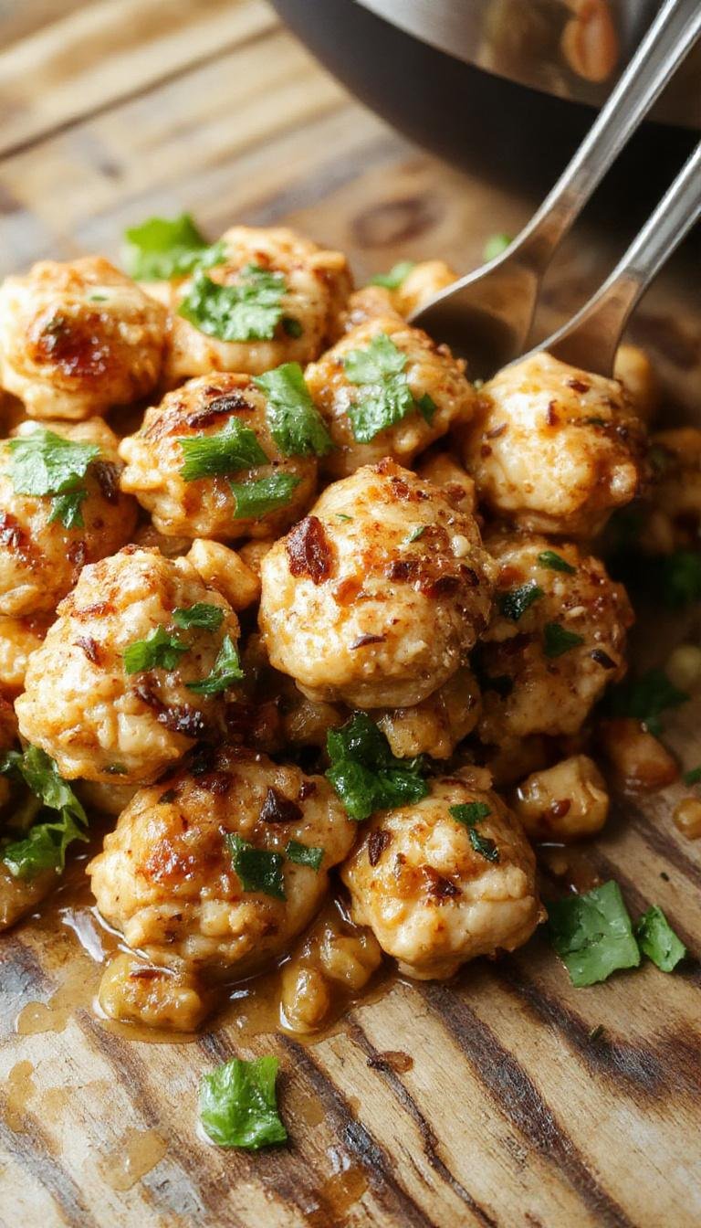 A hearty bowl of Slow-Cooker Peanut Chicken topped with chopped peanuts and fresh cilantro, featuring tender chicken in a rich, creamy peanut sauce with vibrant red bell peppers and green vegetables. The dish is plated on a rustic white plate with a drizzle of sauce around the edges, capturing a warm and inviting presentation.