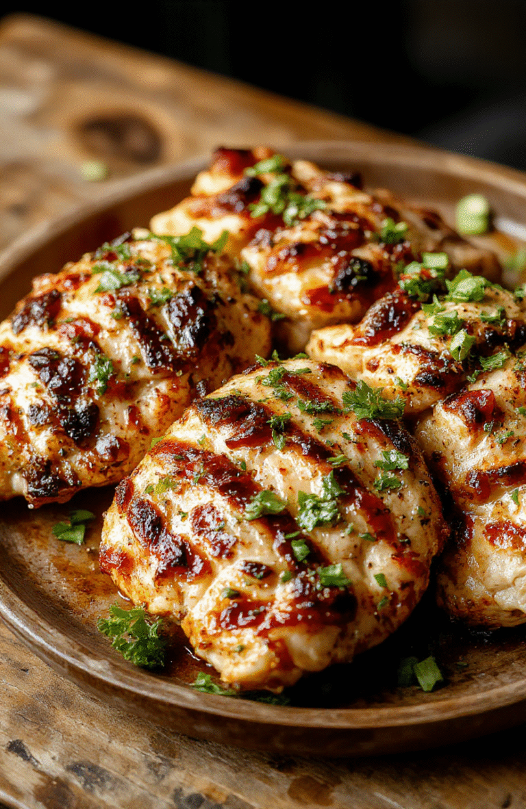 Colorful grilled chicken topped with vibrant salsa verde, melted pepper jack cheese, garnished with fresh cilantro on a rustic wooden plate, accompanied by lime wedges and chopped herbs, showcasing juicy, tender texture and lively presentation.
