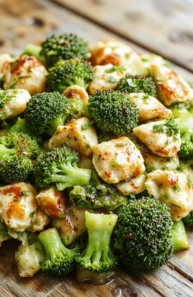 A vibrant broccoli chicken casserole topped with melted cheese, served in a rustic baking dish. The dish showcases tender chicken pieces, fresh green broccoli florets, and a golden, bubbly cheese crust. The presentation is casual yet inviting, emphasizing the healthy ingredients and comforting textures with a colorful, appetizing look.