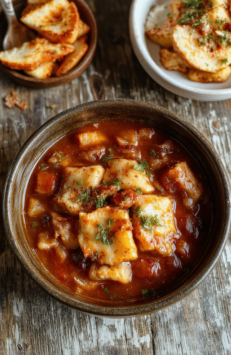 A colorful hearty cowboy stew served in a rustic bowl, featuring chunks of beef, potatoes, carrots, beans, and corn, topped with fresh herbs. The dish is steaming, with vibrant orange, brown, and green colors, and the rustic presentation rests on a wooden table with a cozy background.