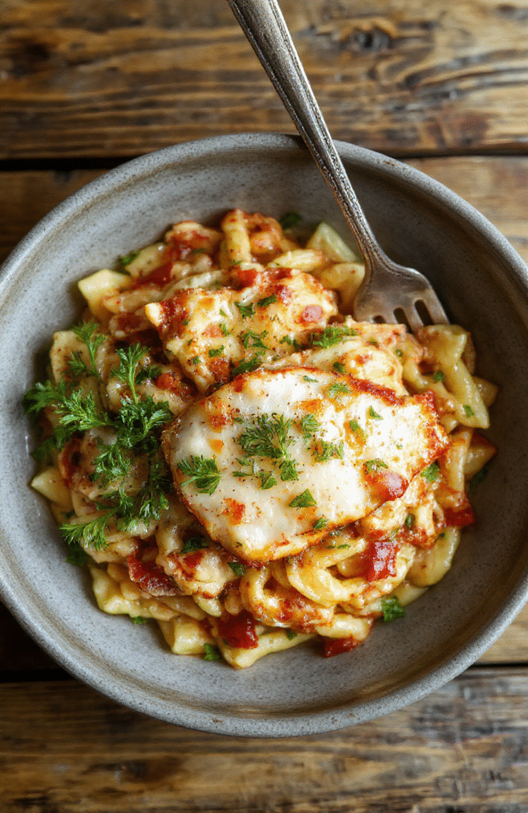 A vibrant plate of high-protein chicken orzo featuring tender grilled chicken slices atop fluffy, perfectly cooked orzo pasta, garnished with fresh herbs and colorful vegetables, beautifully arranged on a rustic wooden table with a light, inviting background.