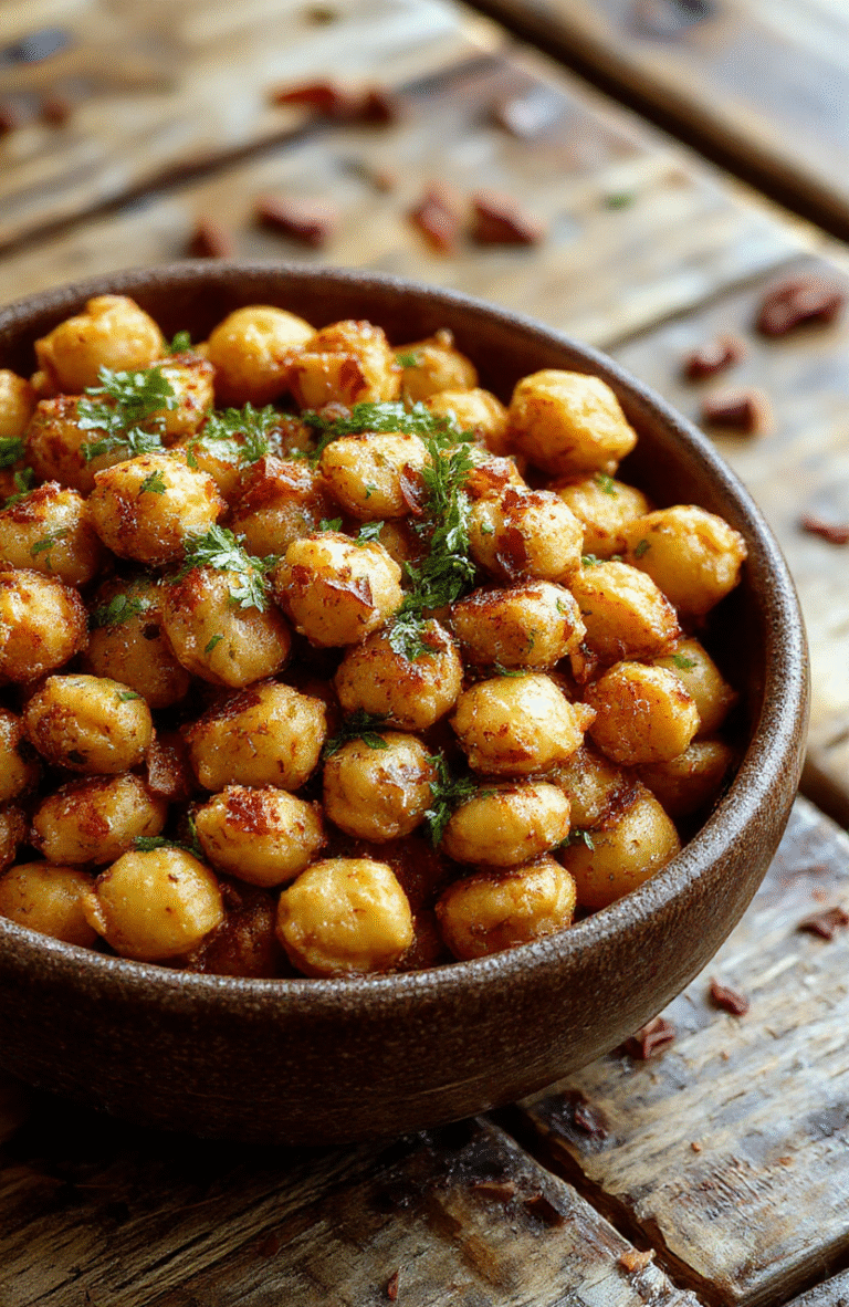 A vibrant bowl of marinated chickpeas with fresh parsley and cherry tomatoes, perfectly plated on a rustic wooden table, showcasing textures of the tender chickpeas and colorful garnishes, styled with a drizzle of sauce for an inviting look.
