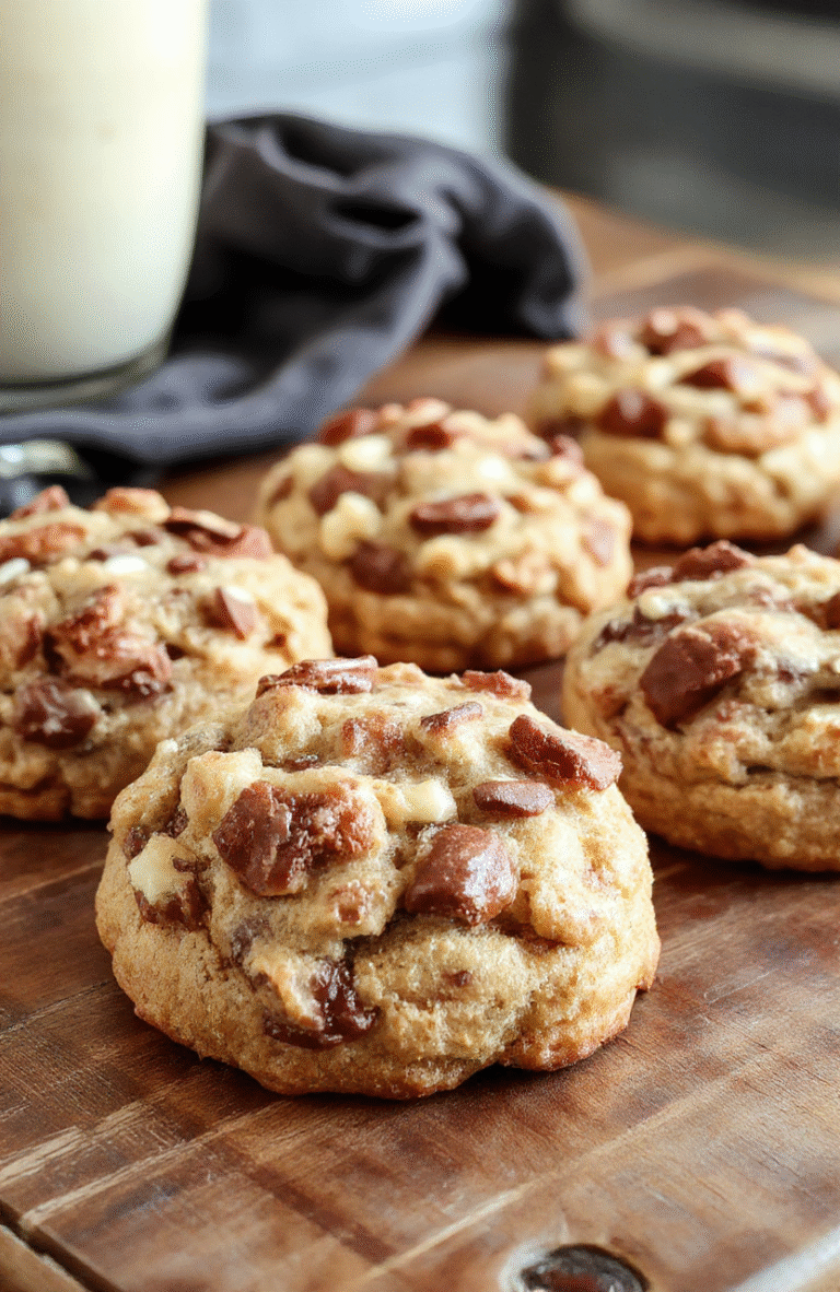 A vibrant plate of crumble-topped coffee cake cookies showcasing golden-brown cookies with a crumbly streusel topping, placed on a rustic wooden surface, styled with a cup of coffee and a small spoon, with natural daylight highlighting the textures, colors, and inviting presentation.