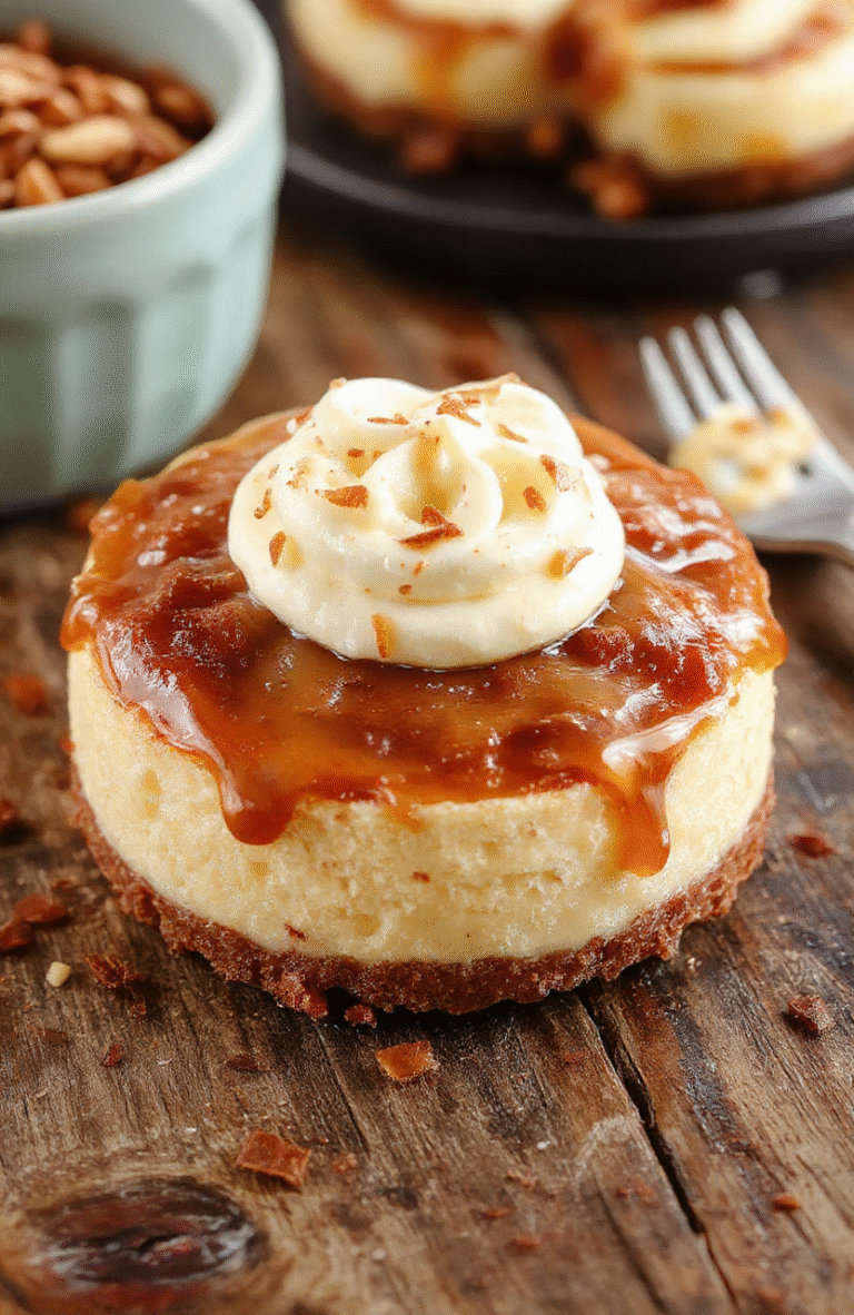 A vibrant cheesecake topped with crispy cinnamon churros and drizzled with caramel, with whipped cream and cinnamon dusting, beautifully plated on a rustic wooden surface, vibrant colors, textures of creamy cheesecake contrasting with crunchy churros, styled for an inviting dessert presentation.