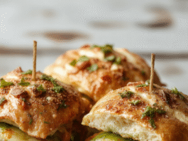 A vibrant platter of cucumber sandwiches arranged neatly on a white serving tray, featuring thinly sliced cucumbers layered between soft bread with dill and cream cheese. The sandwiches are garnished with fresh herbs and served on a rustic wooden table, with bright natural light highlighting their crisp texture and appealing green and white colors.