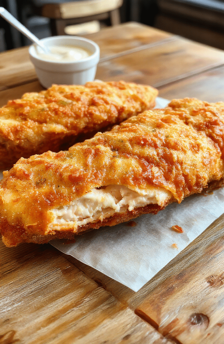 A vibrant plate of crispy crack chicken tenders arranged neatly on a rustic wooden table, garnished with fresh herbs and served with a side of creamy dipping sauce. The tenders have a golden-brown coating with a slightly glazed finish, showcasing their tender interior and crunchy exterior. The presentation emphasizes the inviting, homemade appeal with colorful accents and appealing textures.