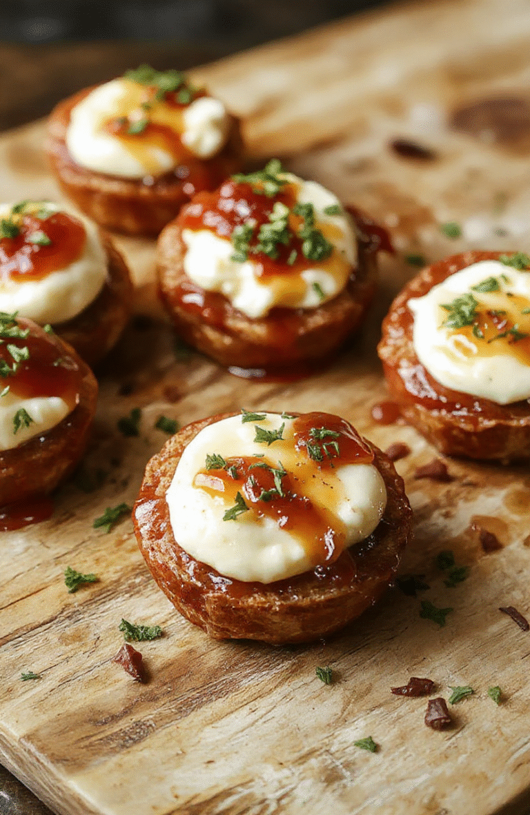 A vibrant serving of Pepper Jelly Cream Cheese Dip arranged on a white tray with colorful pepper jelly swirls on creamy white cream cheese. Accompanied by crunchy crackers and fresh vegetables, the dip looks smooth and glossy with the bright red jelly contrasting against the creamy base. Natural daylight highlights the textures and inviting colors, styled casually for a crowd.