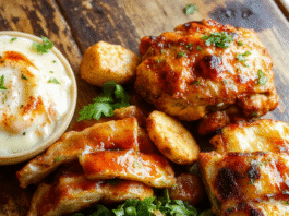 Five colorful, portioned meal prep containers with budget-friendly meals: brown rice and black beans, roasted veggies with chicken, lentil soup, pasta with marinara and spinach, and a chickpea salad. Natural light, wooden table, minimal styling.